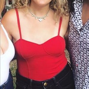 Red H&M Divided bodysuit